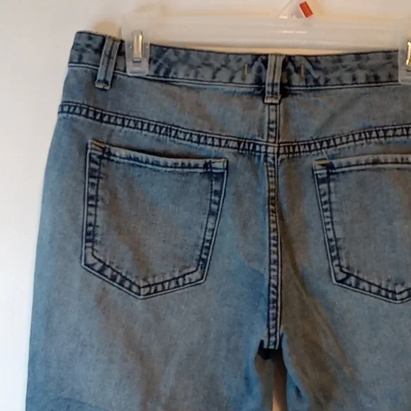 Free People FP Womens Size W-29 Mid Rise Capri Jeans Cropped Wide Leg Denim NICE - Picture 14 of 14